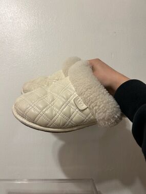 UGG Quilted Shearling Mule Slippers in Cream